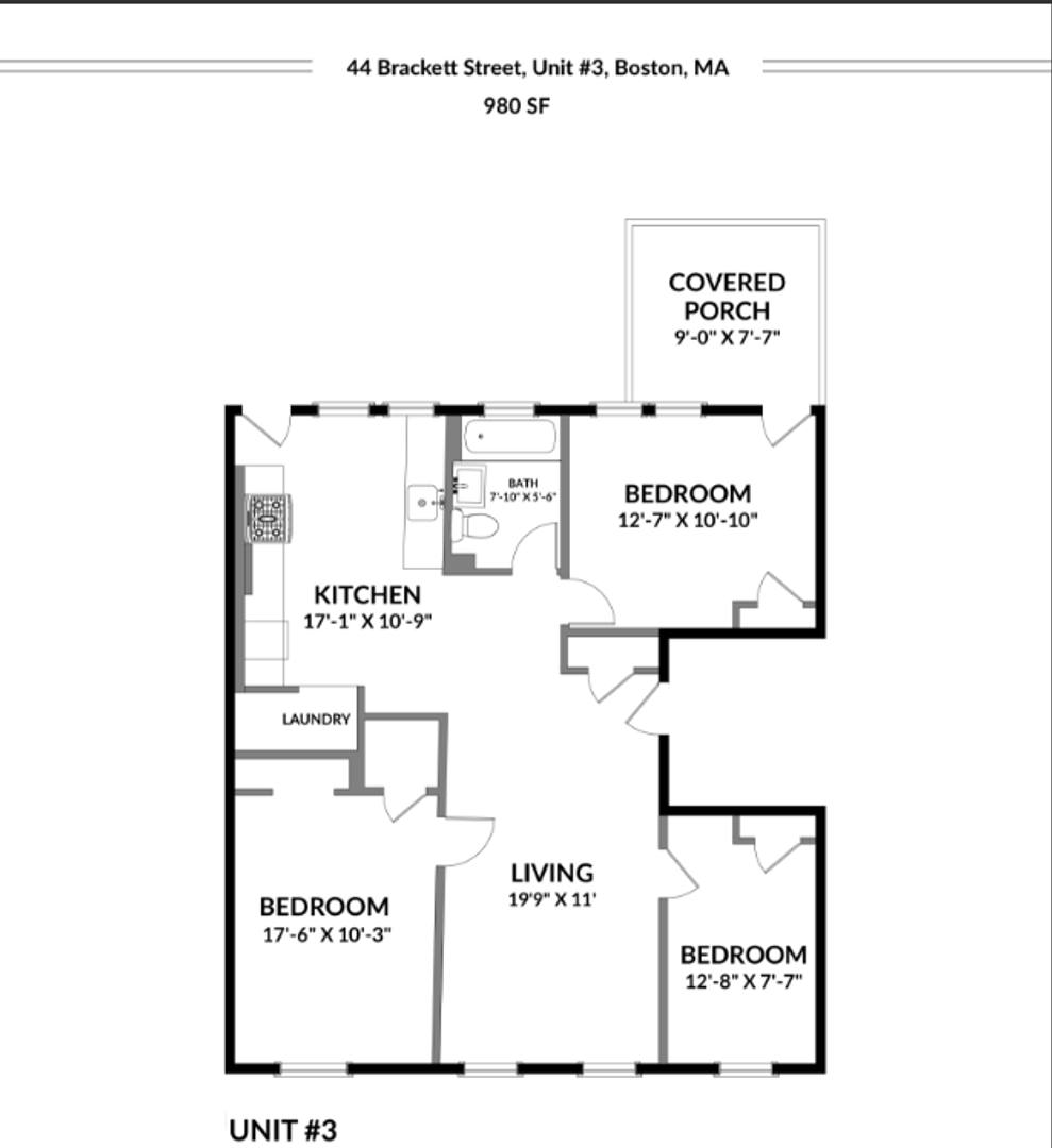Apartment for rent at 42-46 Brackett St #44 Bracket, Brighton, MA 02135