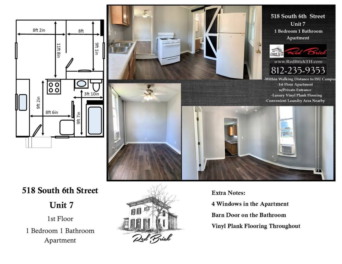 Apartment for rent at 518 S 6th St, Terre Haute, IN 47807