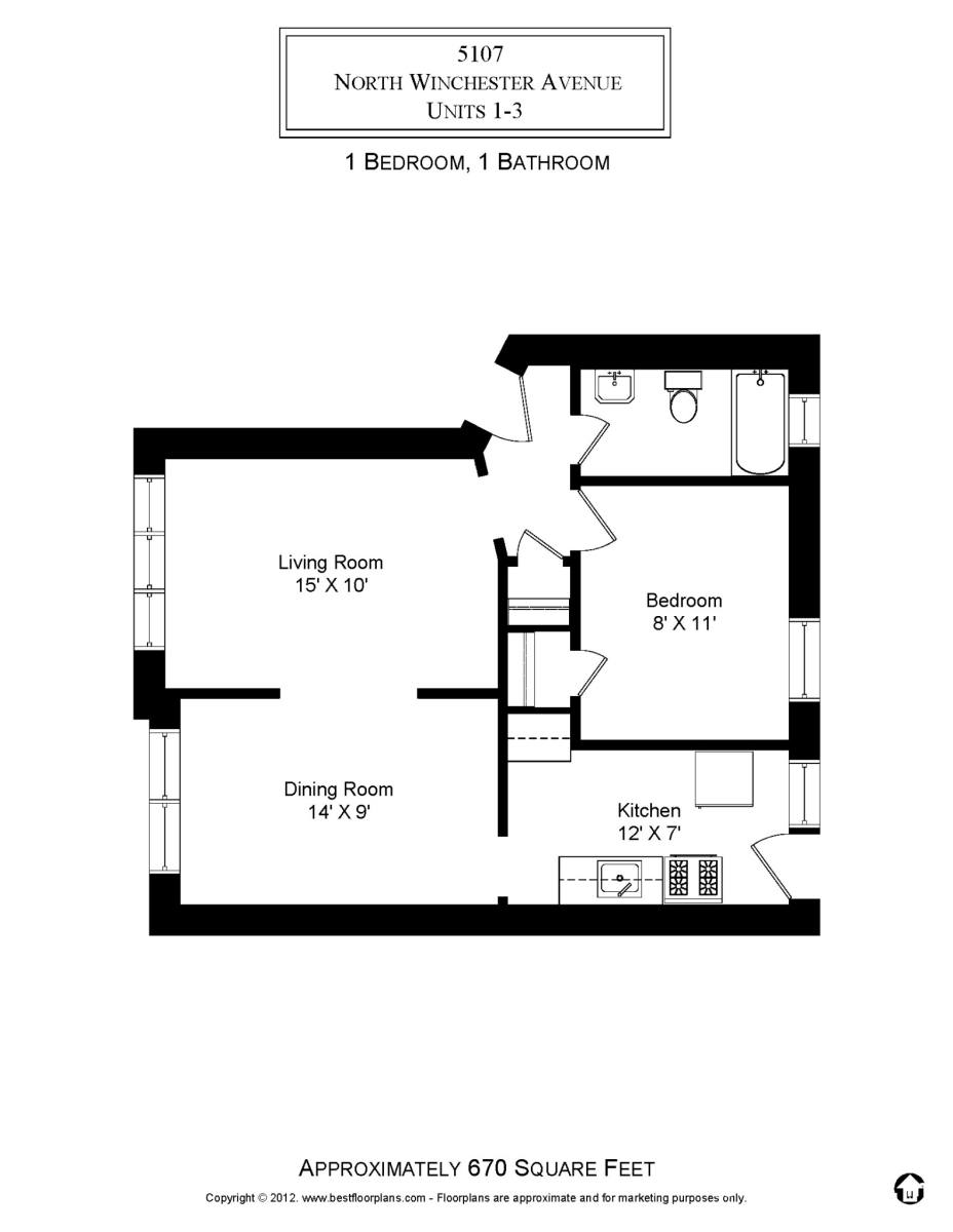 Apartment for rent at 1916 W Winona St #3, Chicago, IL 60640