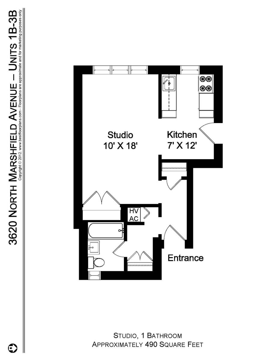 Apartment for rent at 3618 N Marshfield Ave #2B, Chicago, IL 60613