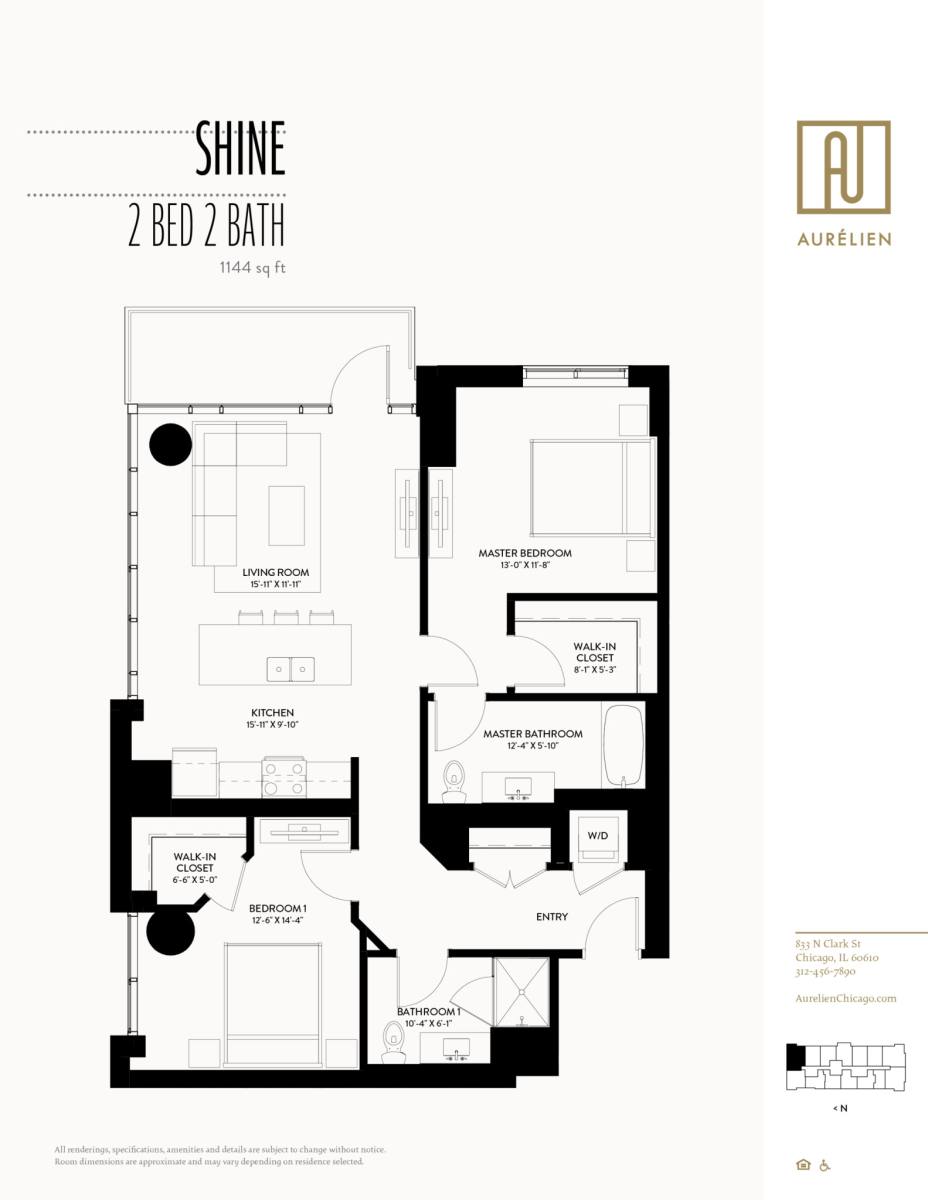 Apartment for rent at 833 N Clark St #1012, Chicago, IL 60610