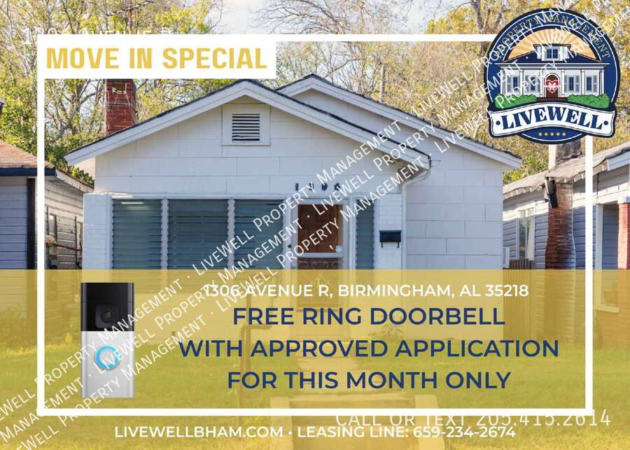 House for rent at 1306 Ave R, Birmingham, AL 35218