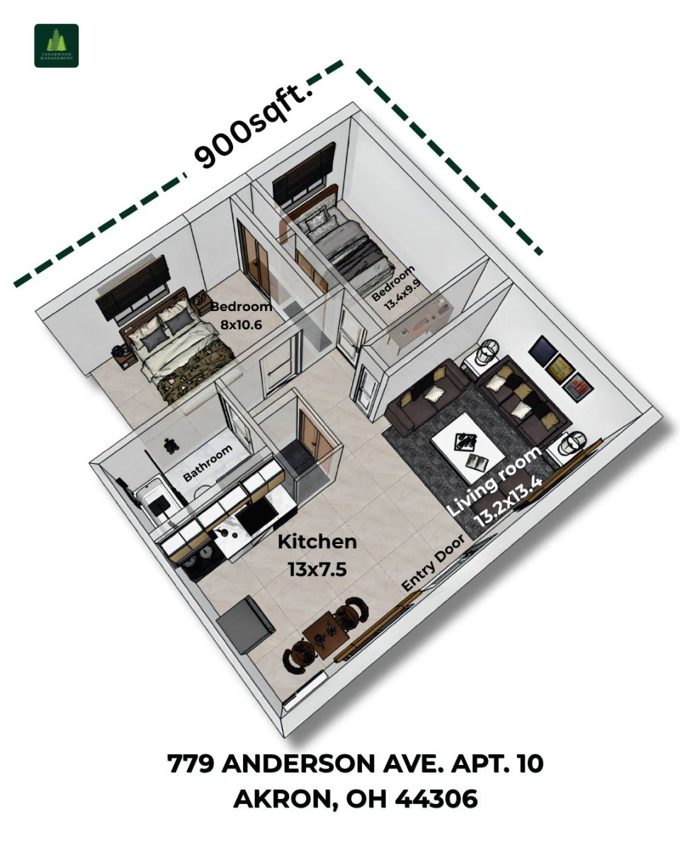 Apartment for rent at 779 Anderson Ave, Akron, OH 44306