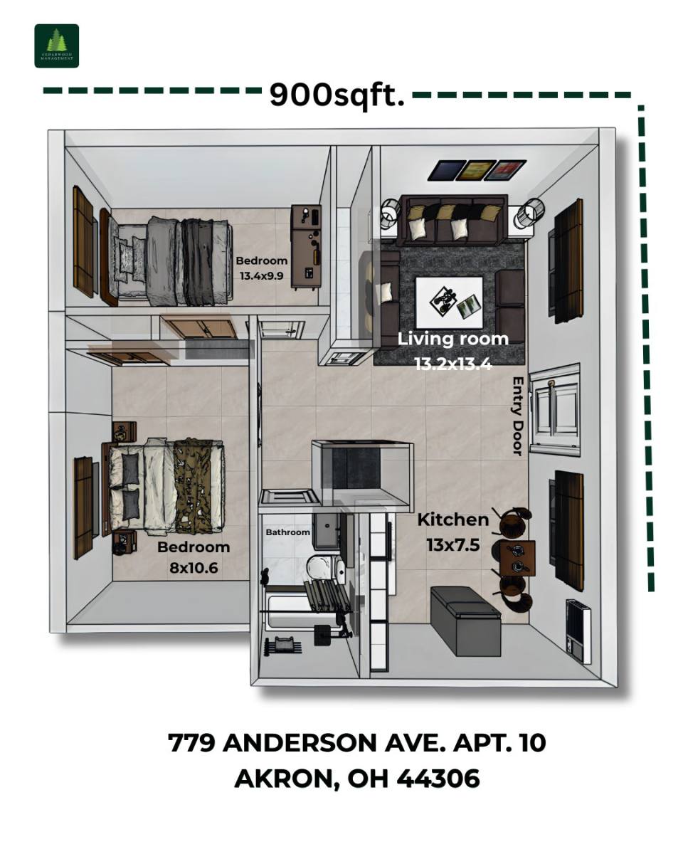 Apartment for rent at 779 Anderson Ave, Akron, OH 44306