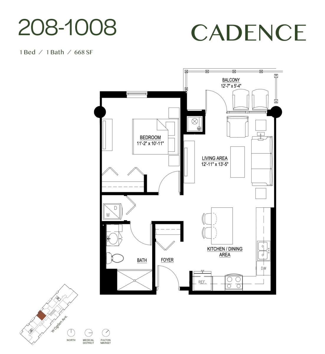 Apartment for rent at 2050 W Ogden Ave #608, Chicago, IL 60612