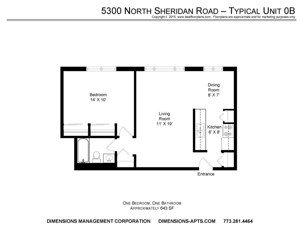 Apartment for rent at 5300 N Sheridan Rd, Chicago, IL 60640
