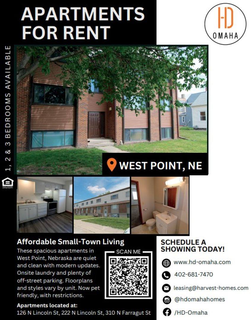 Apartment for rent at 310 N Farragut St, West Point, NE 68788