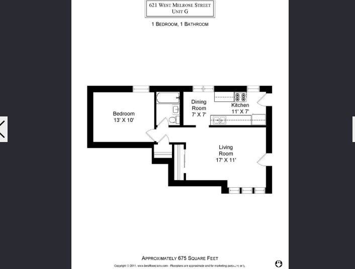 Apartment for rent at 623 W Melrose St #5, Chicago, IL 60657