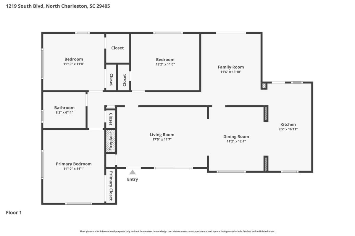 House for rent at 1219 S Blvd, North Charleston, SC 29405