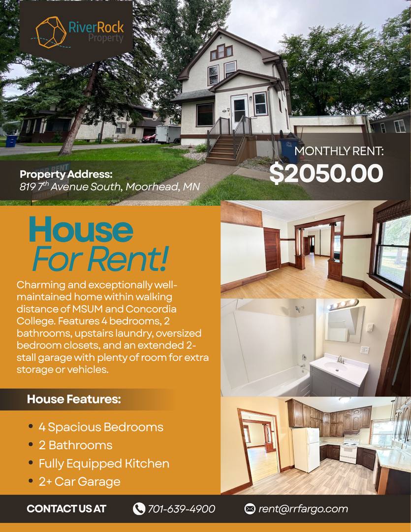 House for rent at 819 7th Ave S, Moorhead, MN 56560