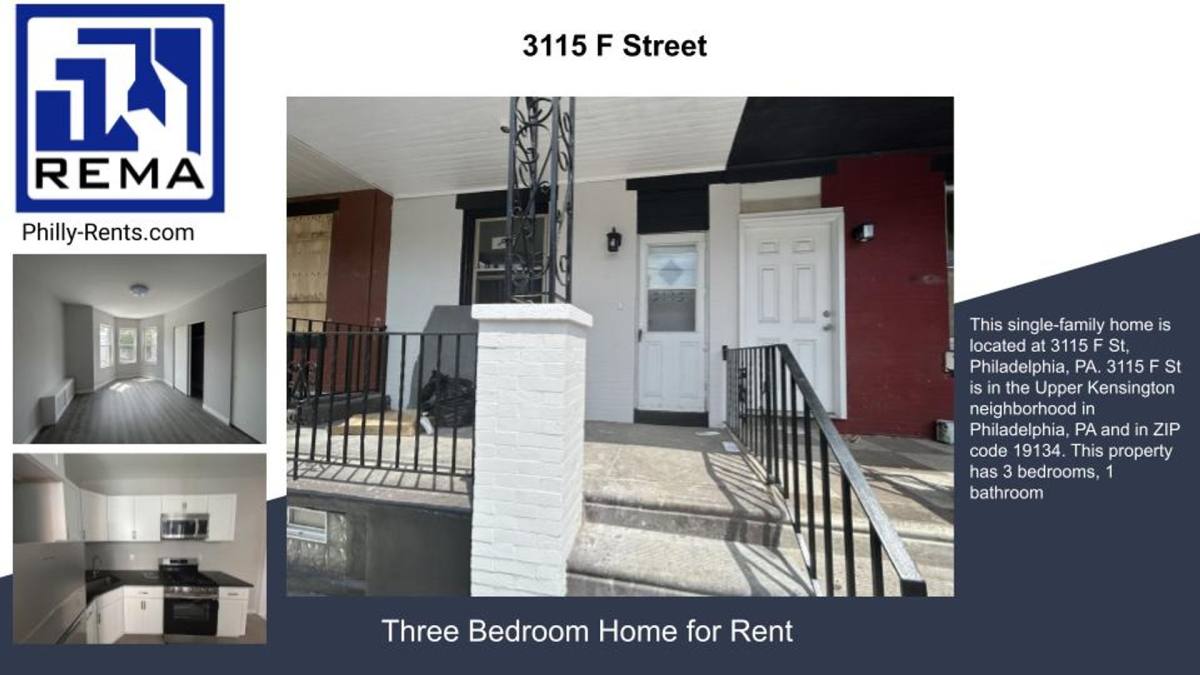House for rent at 3115 F St, Philadelphia, PA 19134
