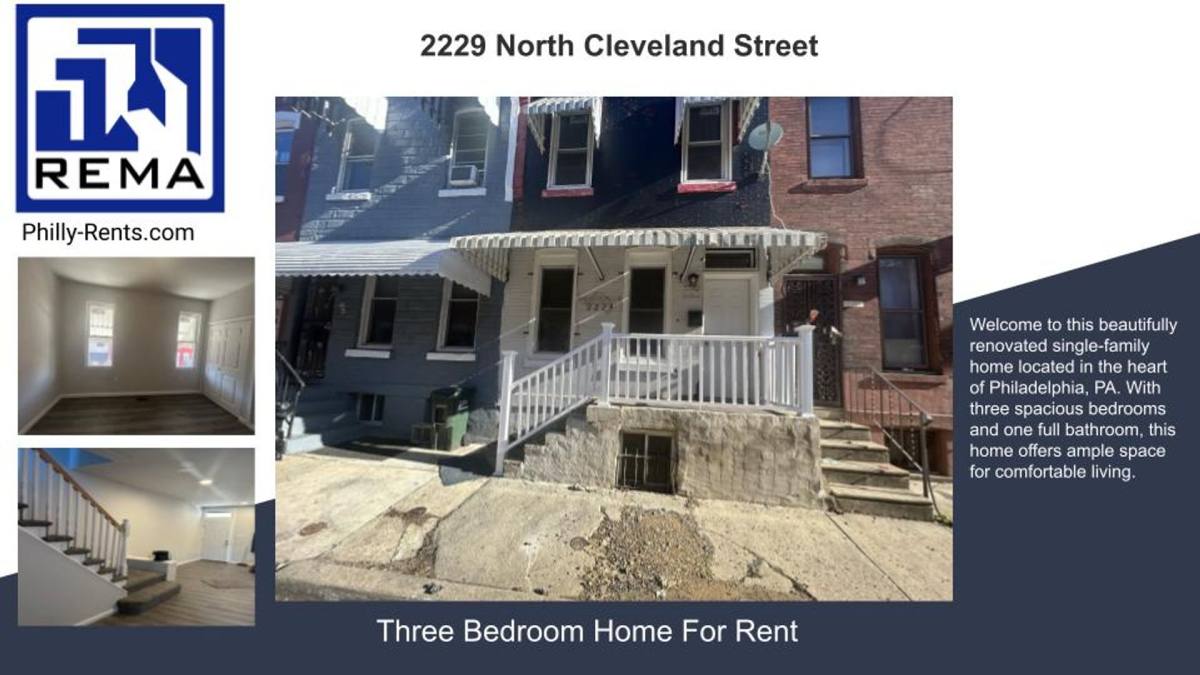 House for rent at 2229 N Cleveland St, Philadelphia, PA 19132