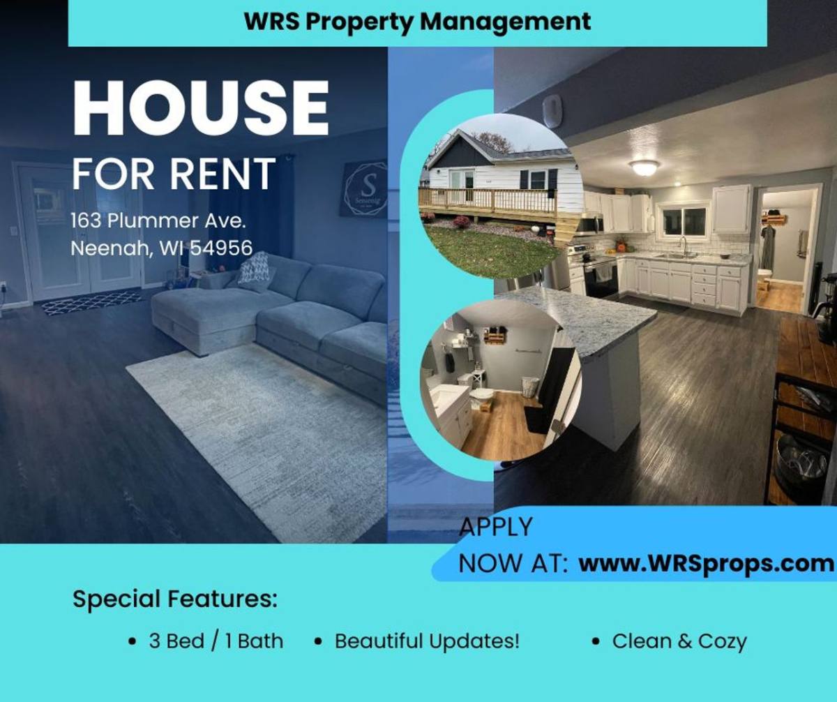 House for rent at 163 Plummer Ave, Neenah, WI 54956