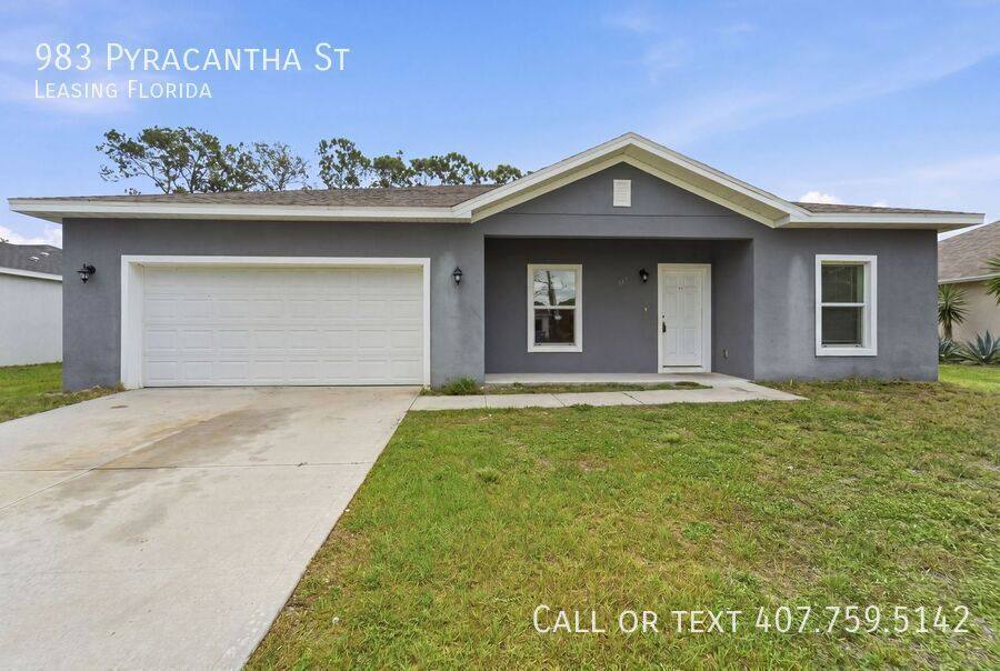 House for rent at 983 Pyracantha St, Palm Bay, FL 32907