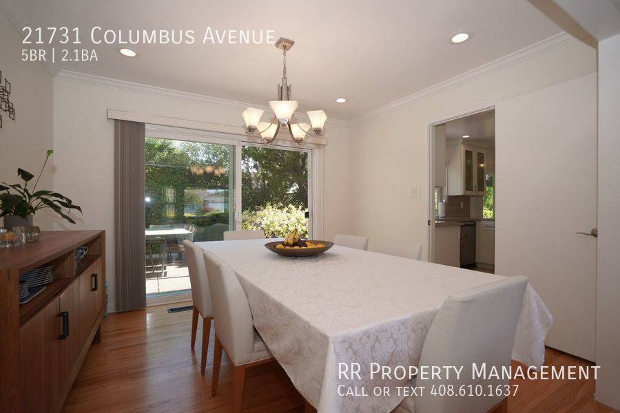 House for rent at 21731 Columbus Ave, Cupertino, CA 95014