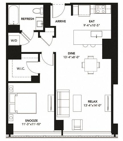 Apartment for rent at 801 S Financial Place, Chicago, IL 60605