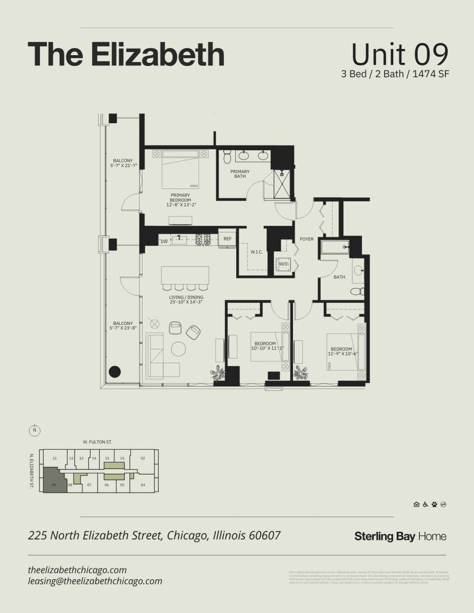 Apartment for rent at 225 N Elizabeth St, Chicago, IL 60607