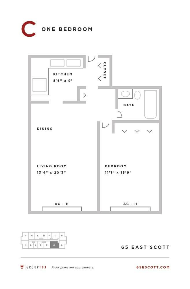Apartment for rent at 65 E Scott St, Chicago, IL 60610
