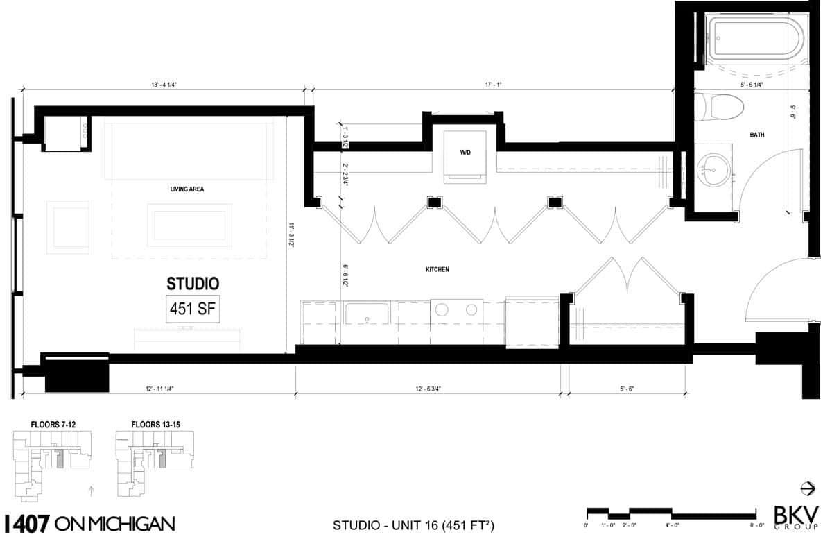 Apartment for rent at 1407 S Michigan Ave, Chicago, IL 60605