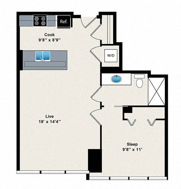 Apartment for rent at 504 N Green St, Chicago, IL 60642