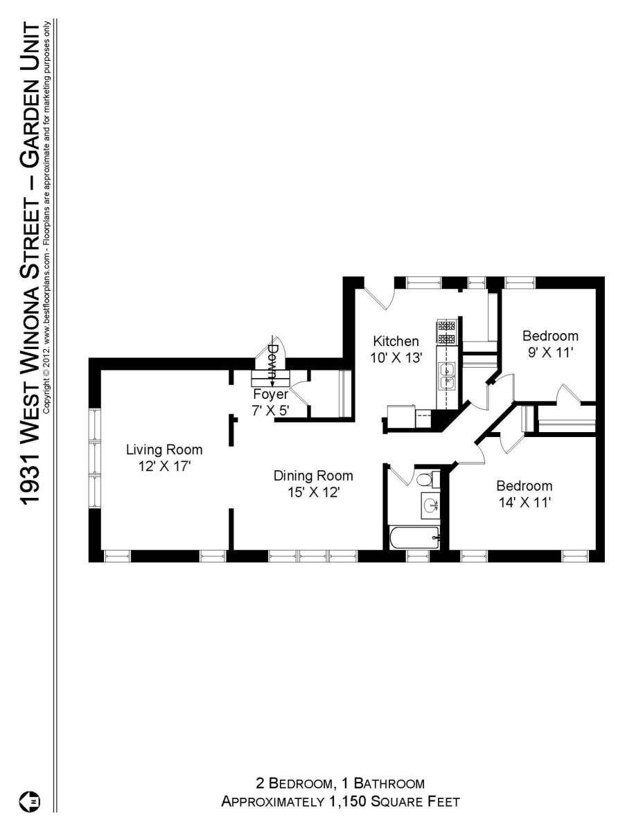 Apartment for rent at 1919 W Winona St #G, Chicago, IL 60640