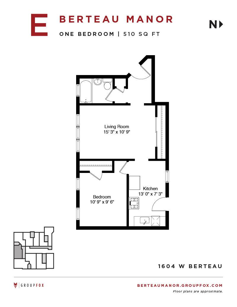 Apartment for rent at 1604 W Berteau Ave #1E, Chicago, IL 60613