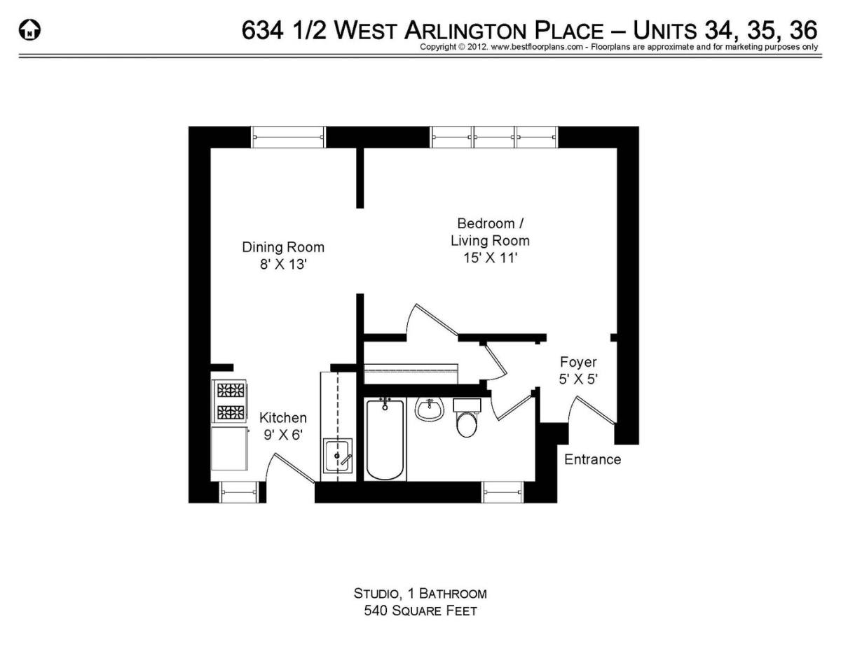 Apartment for rent at 6345 W Arlington Place #36, Chicago, IL 60614