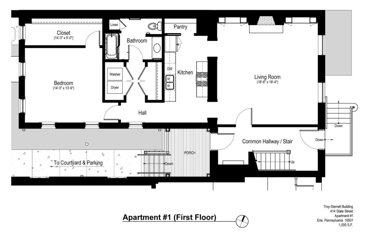 Apartment for rent at 414-416 State St, Erie, PA 16507
