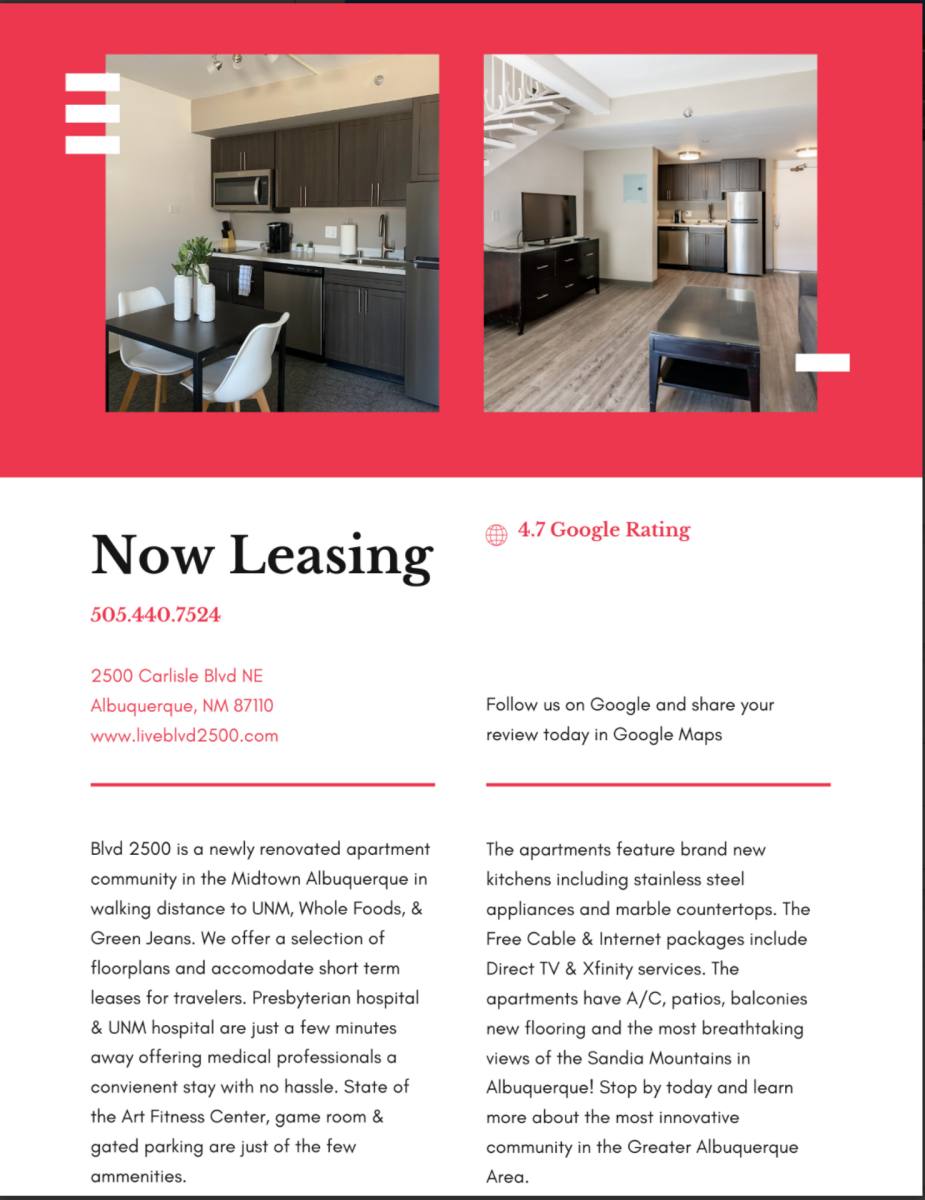 Apartment for rent at 2500 Carlisle Blvd NE, Albuquerque, NM 87110