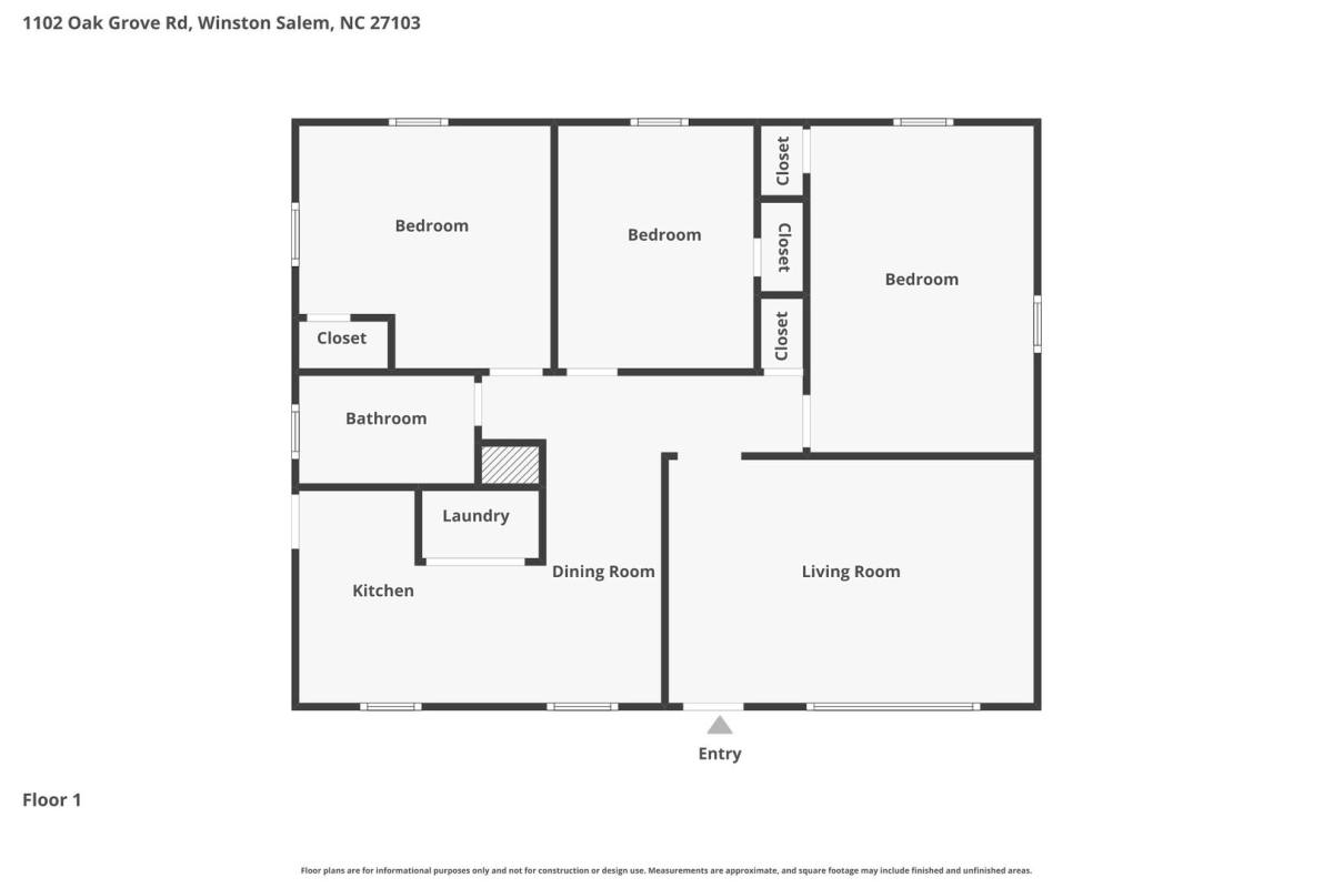 House for rent at 1102 Oak Grove Rd, Winston Salem, NC 27103