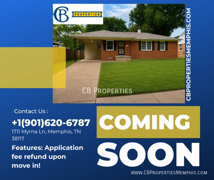 House for rent at 1711 Myrna Lane, Memphis, TN 38117