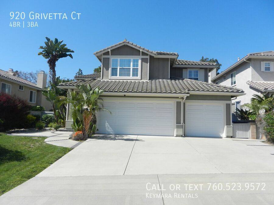 House for rent at 920 Grivetta Court, Carlsbad, CA 92011