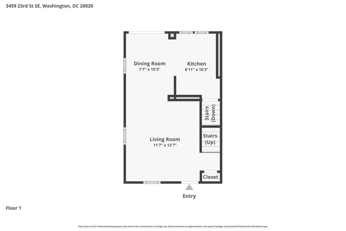 Townhouse for rent at 3459 23rd St SE, Washington, DC 20020