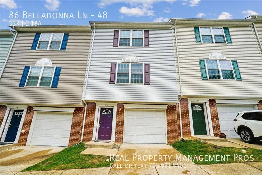 Townhouse for rent at 86 Belladonna Lane #48, Stafford, VA 22554
