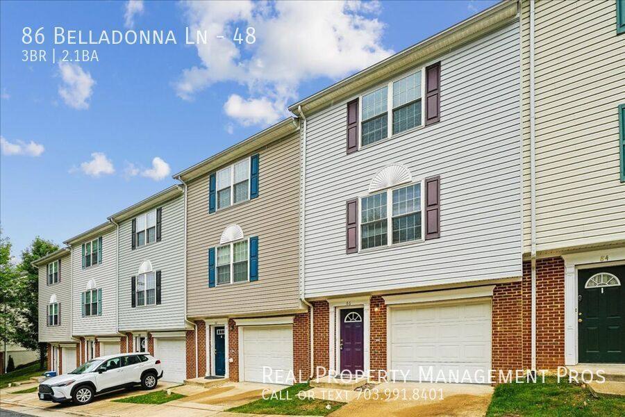 Townhouse for rent at 86 Belladonna Lane #48, Stafford, VA 22554