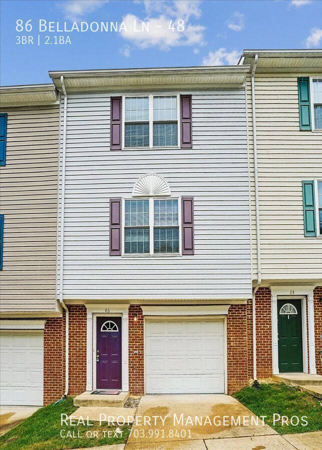 Townhouse for rent at 86 Belladonna Lane #48, Stafford, VA 22554