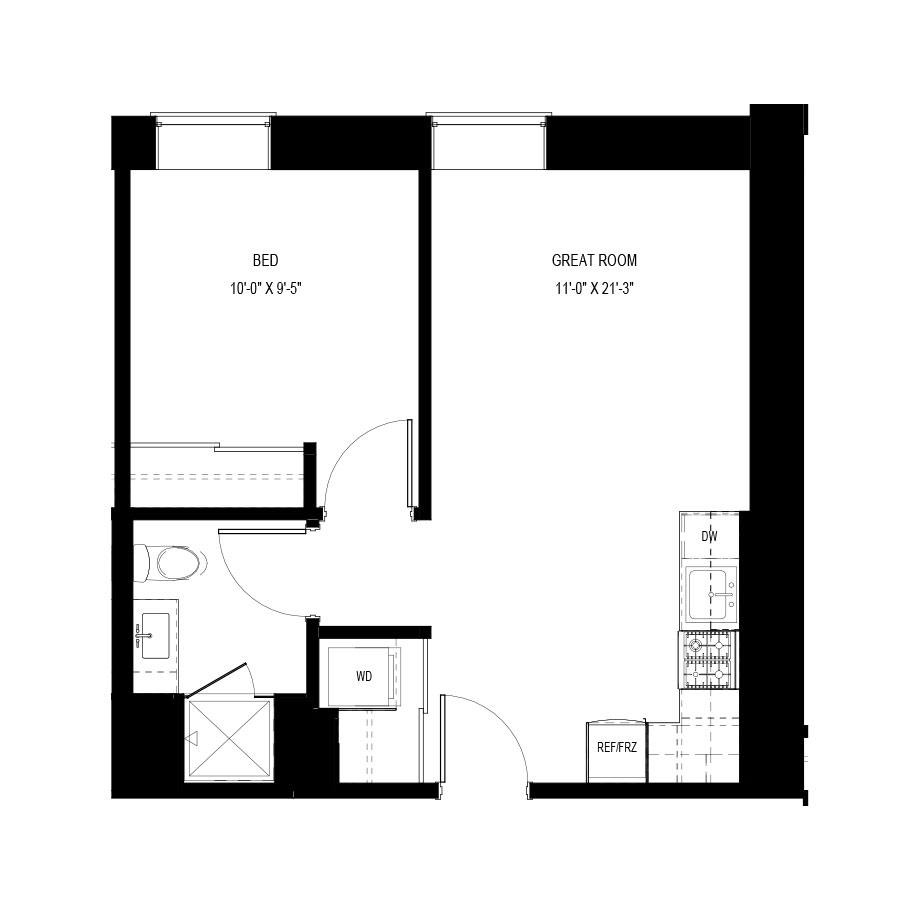 Apartment for rent at 1515 W Monroe St, Chicago, IL 60607