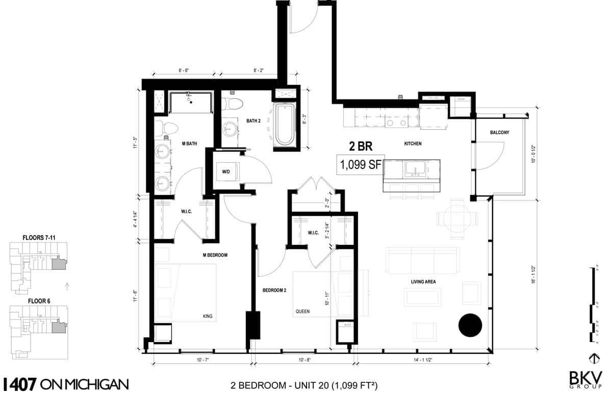 Apartment for rent at 1407 S Michigan Ave, Chicago, IL 60605