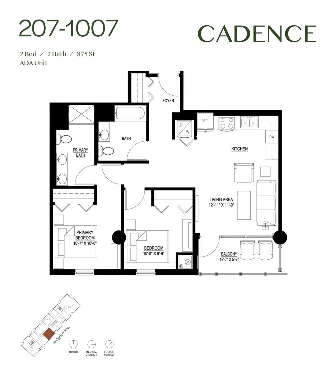 Apartment for rent at 2050 W Ogden Ave, Chicago, IL 60612