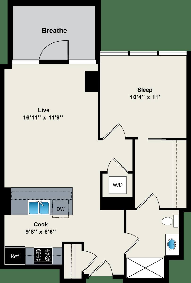 Apartment for rent at 504 N Green St, Chicago, IL 60642
