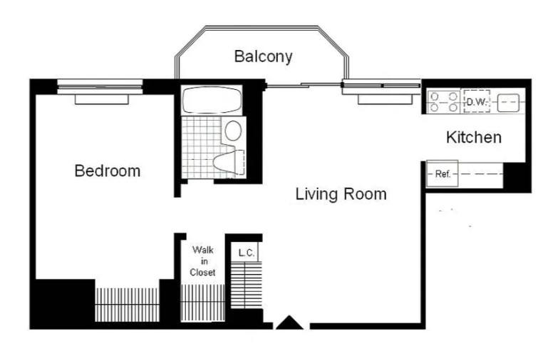 Apartment for rent at 251 W 48th St #16N, New York, NY 10036