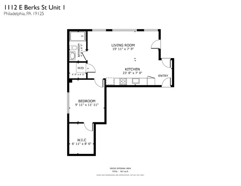 Apartment for rent at 1112 E Berks St, Philadelphia, PA 19125