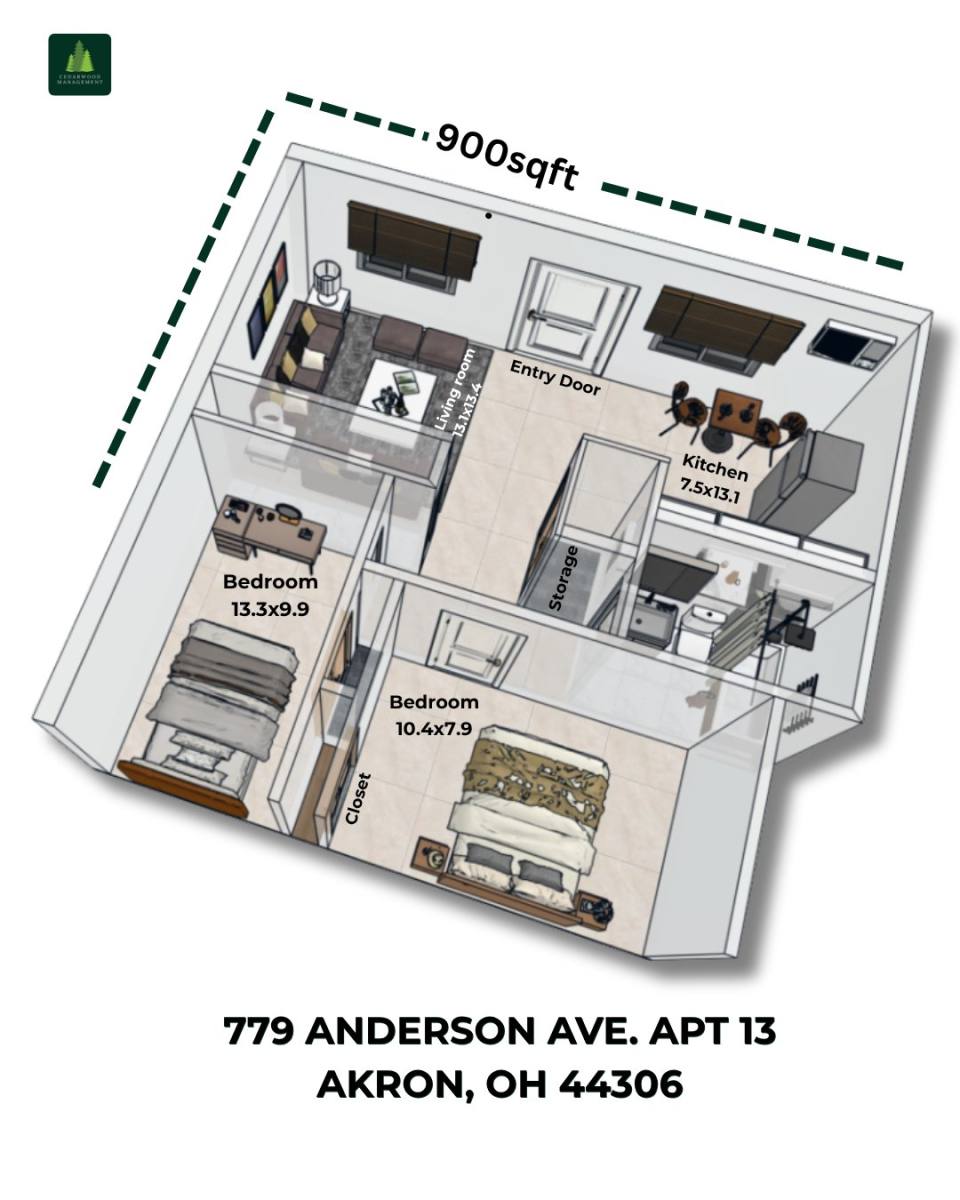 Apartment for rent at 779 Anderson Ave, Akron, OH 44306