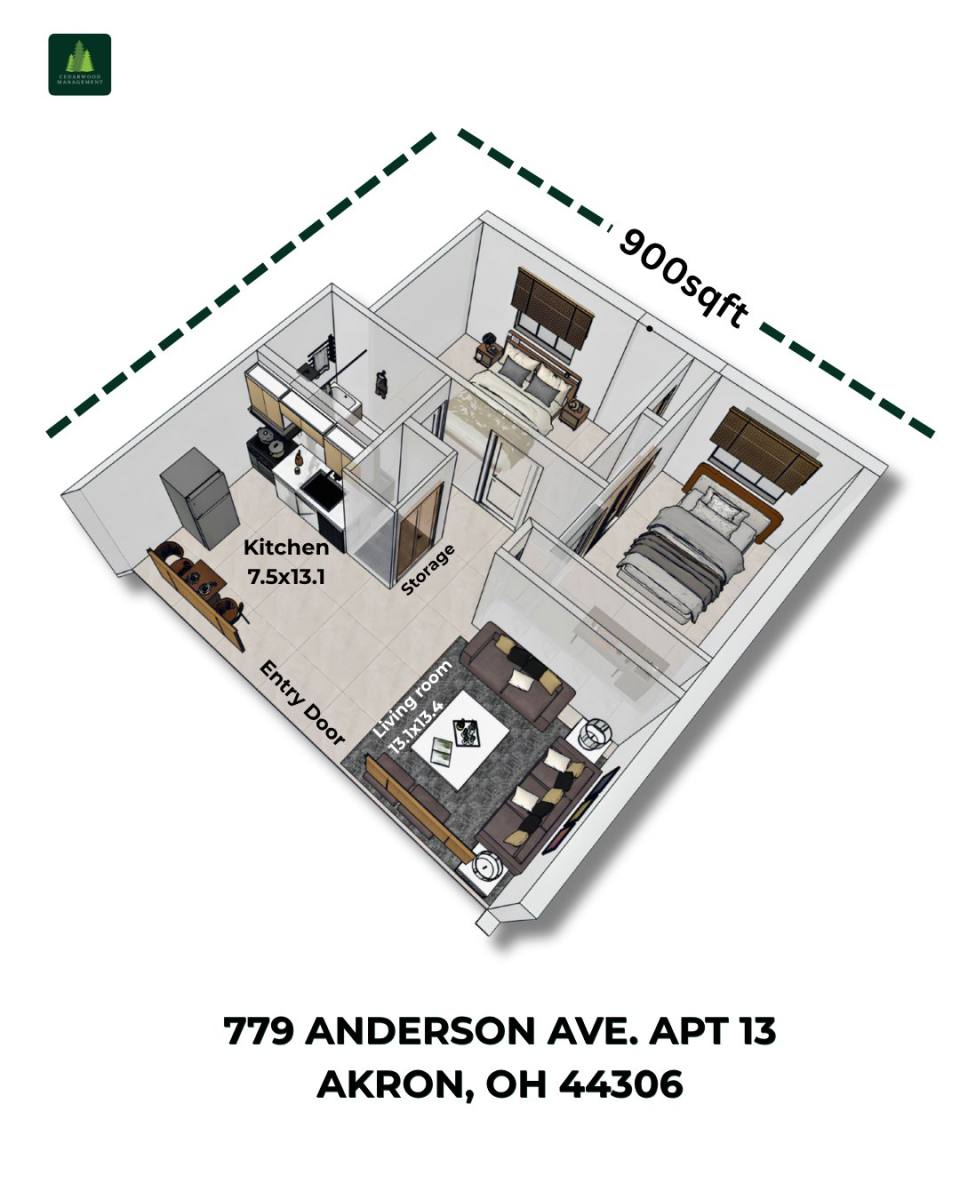 Apartment for rent at 779 Anderson Ave, Akron, OH 44306