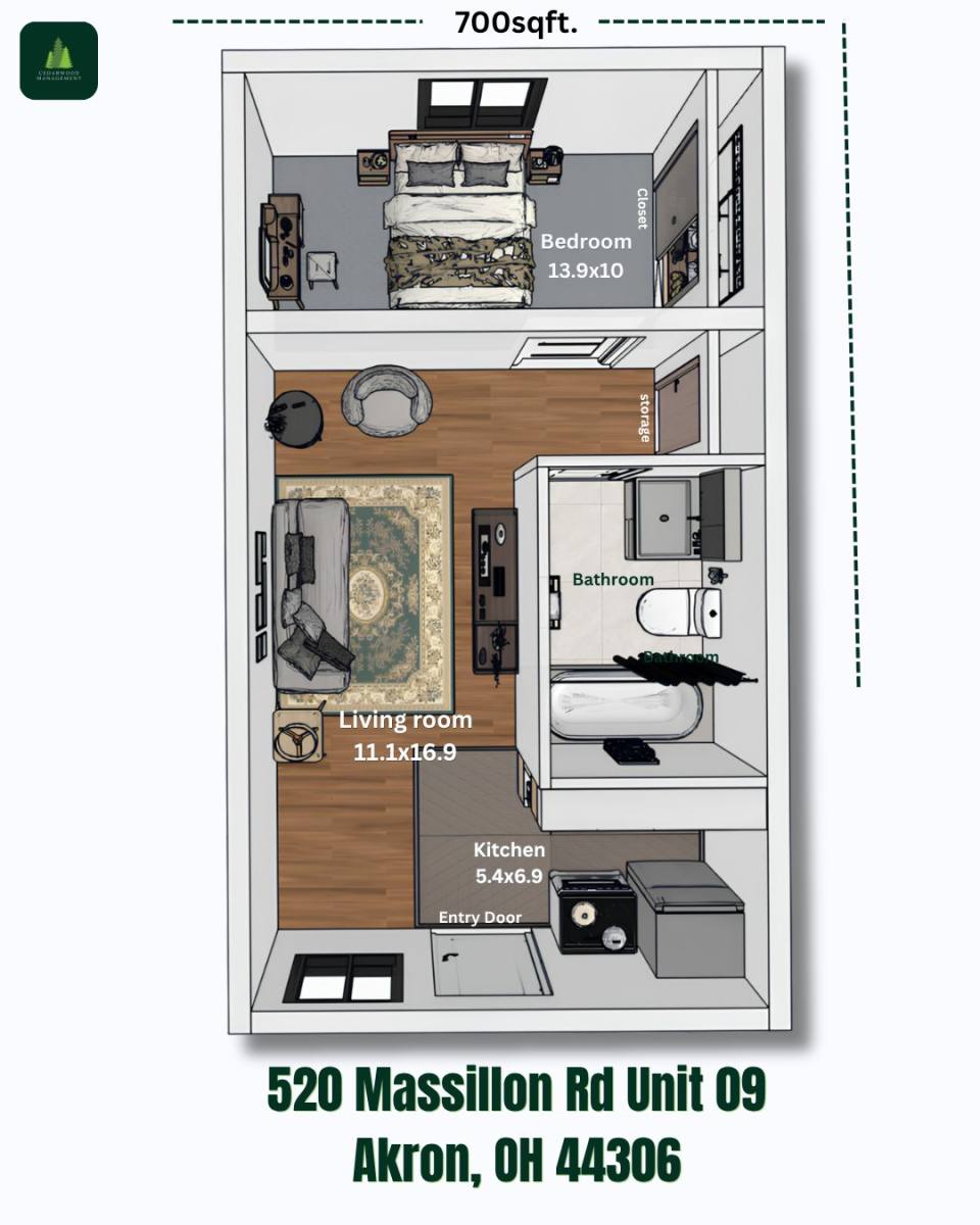 Apartment for rent at 520 Massillon #9, Akron, OH 44306