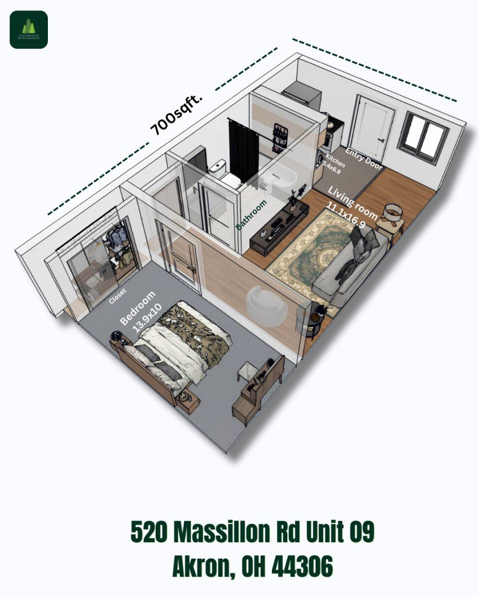 Apartment for rent at 520 Massillon #9, Akron, OH 44306