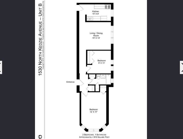Apartment for rent at 1530 N Kedzie Ave #3B, Chicago, IL 60651
