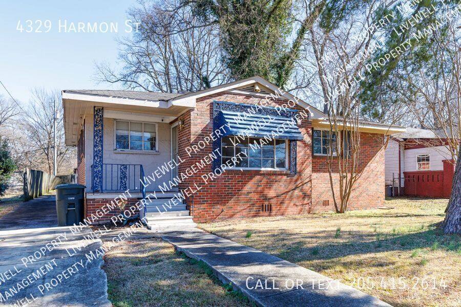 House for rent at 4329 Harmon St, Birmingham, AL 35217