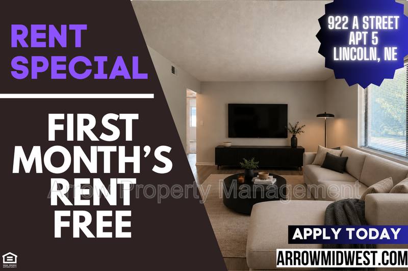 Apartment for rent at 922 A #5, Lincoln, NE 68502