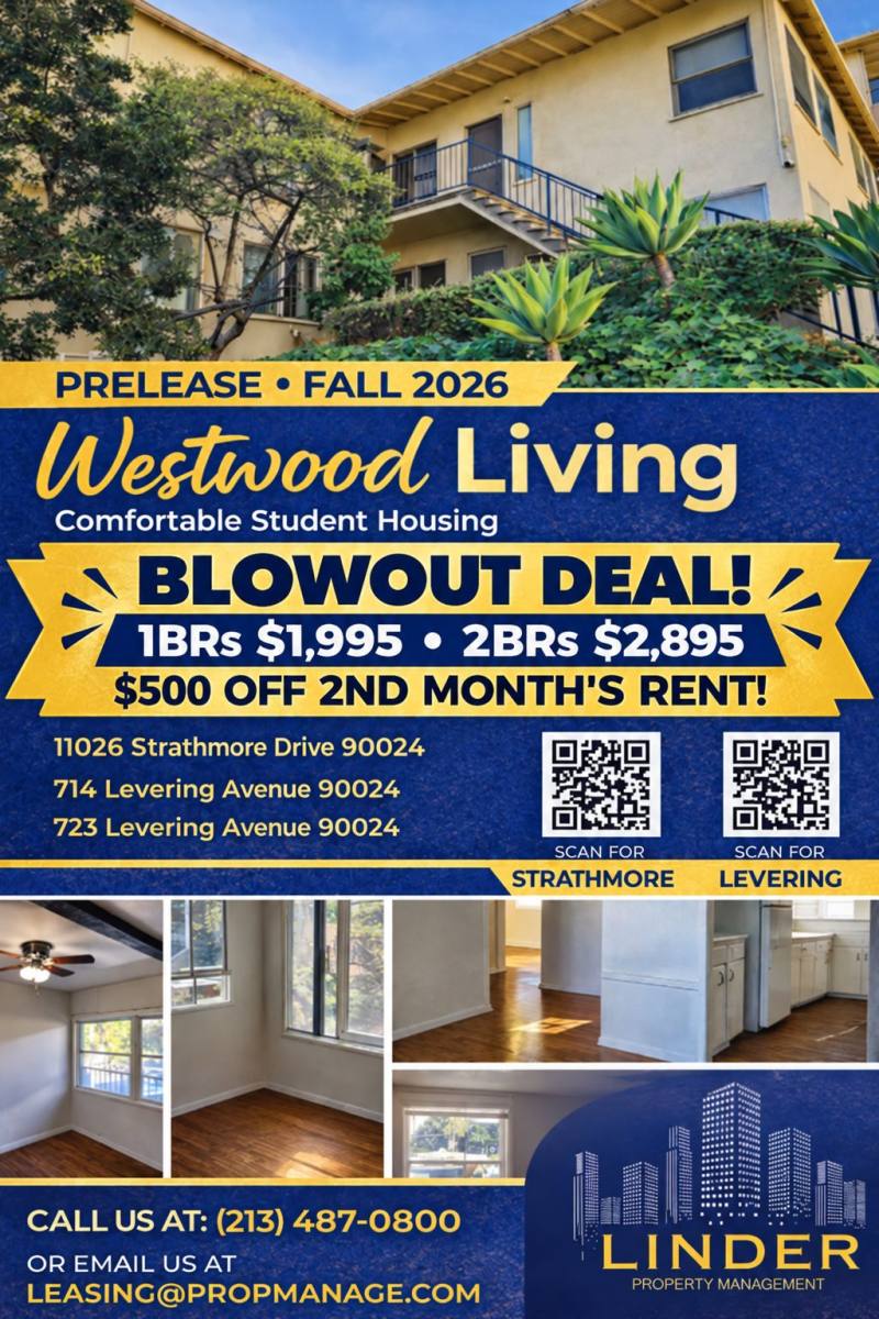 Apartment for rent at 11030 Strathmore, Los Angeles, CA 90024